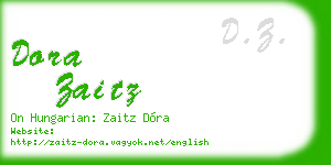 dora zaitz business card